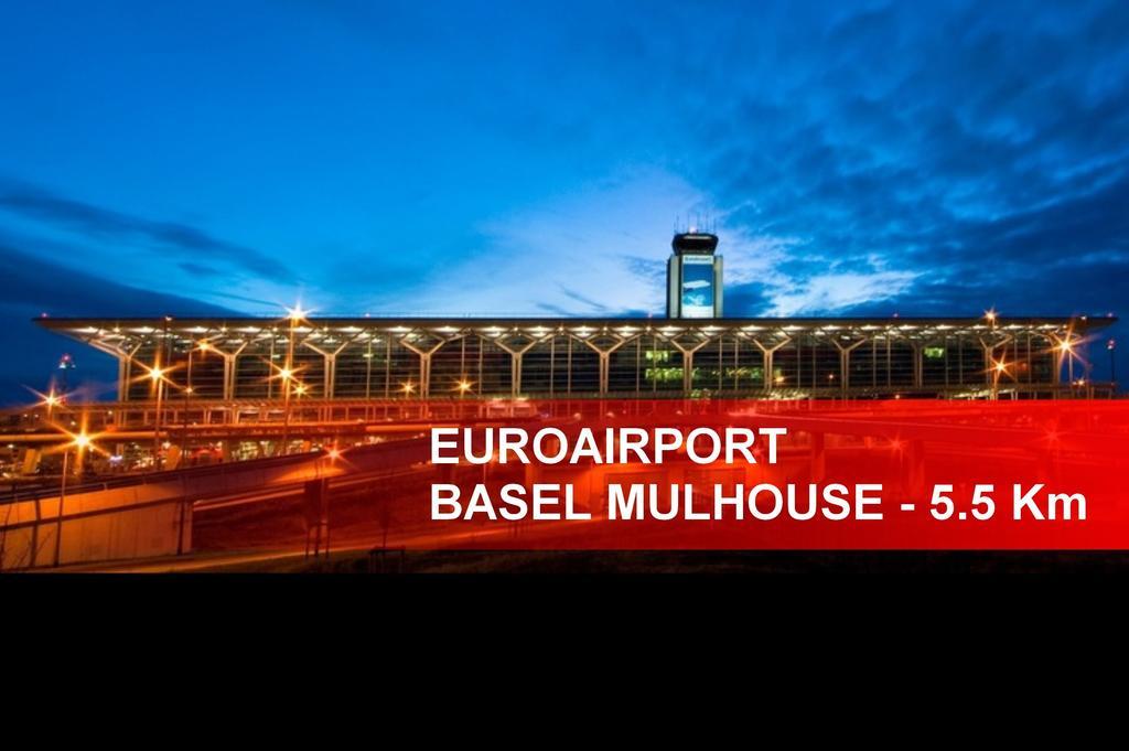 Hotel Restaurant Tivoli - Basel Airport Huningue Bagian luar foto